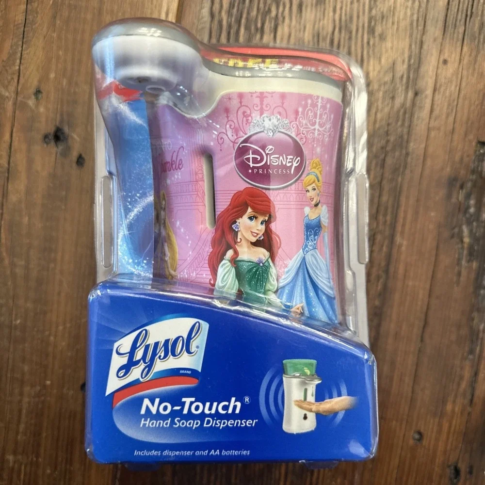 Lysol No-Touch Hand Soap Dispenser Only Disney Princesses Cover New Old Stock!!